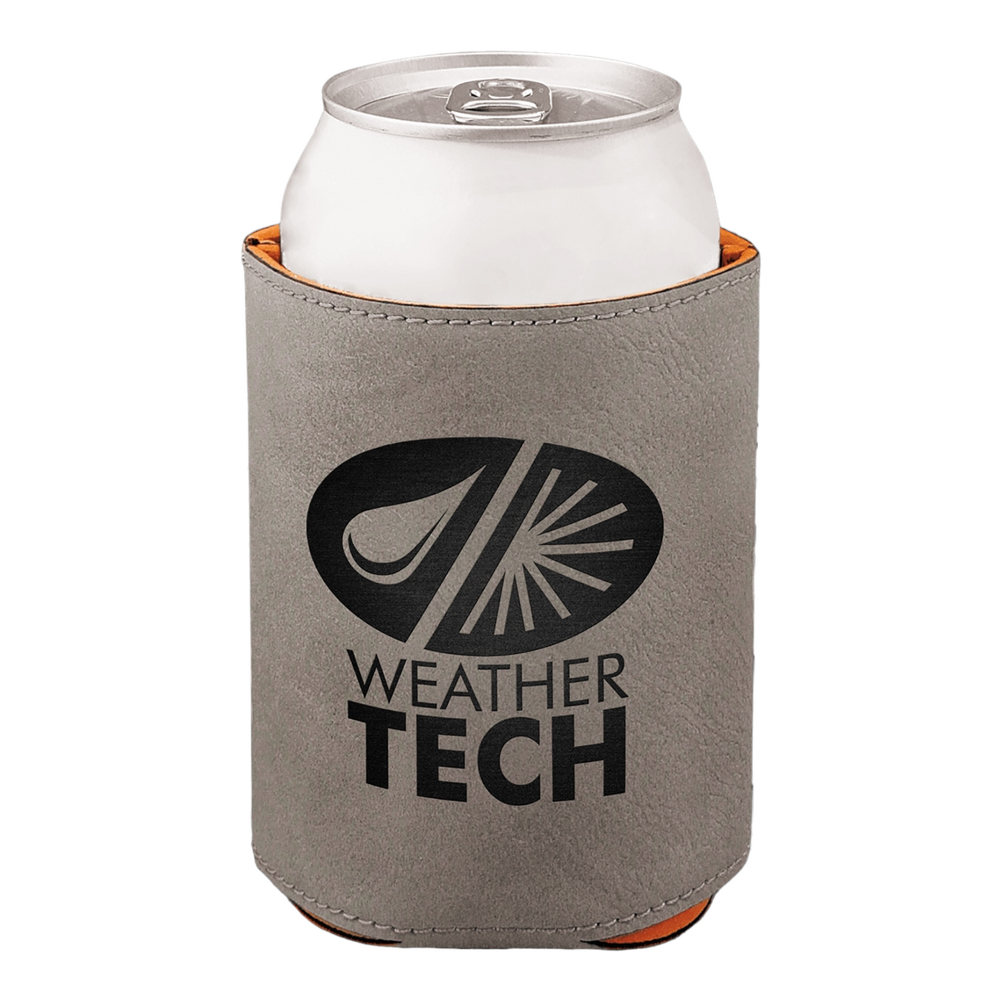 Your Logo on 12oz Can Cooler Leatherette Beverage Holder