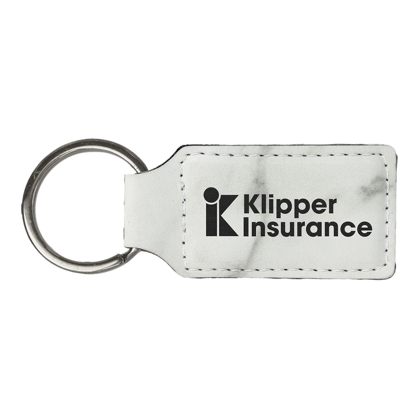 Your Logo on Rectangle Leatherette Keychain