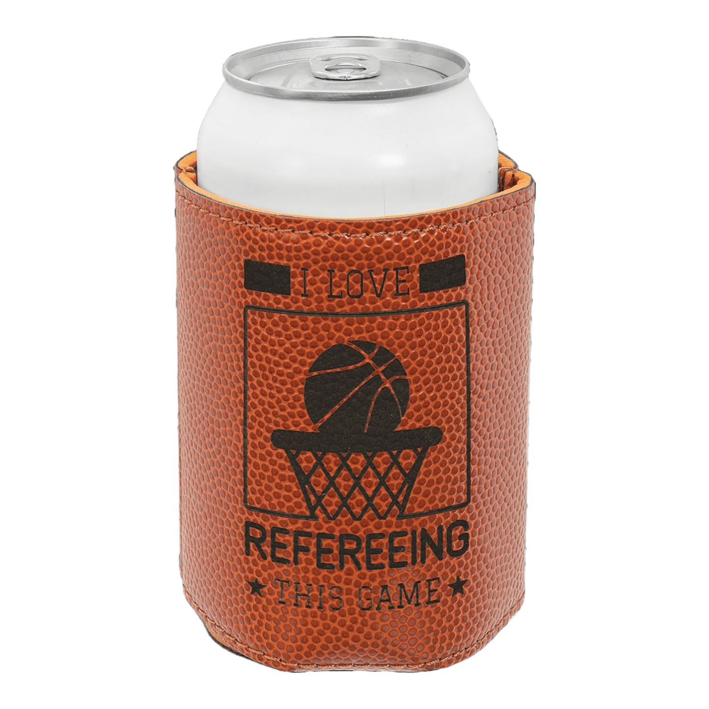 Your Logo on 12oz Can Cooler Leatherette Beverage Holder