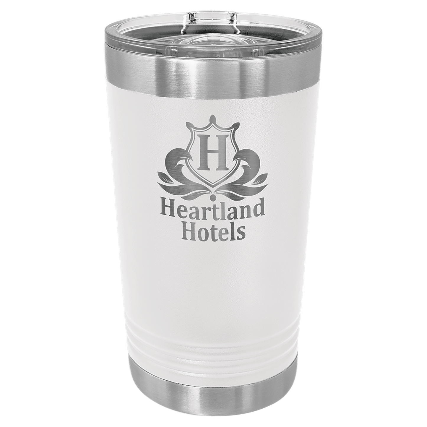 Your Logo on a Stainless Insulated 16oz Pint Tumbler with Slider Lid