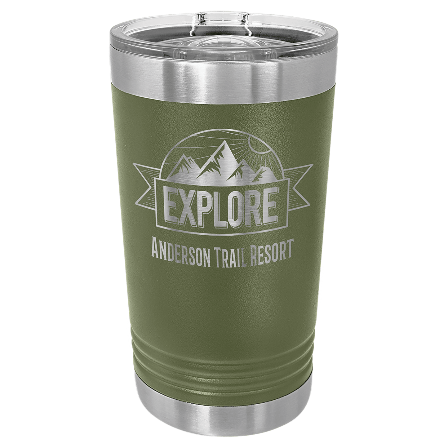 Your Logo on a Stainless Insulated 16oz Pint Tumbler with Slider Lid