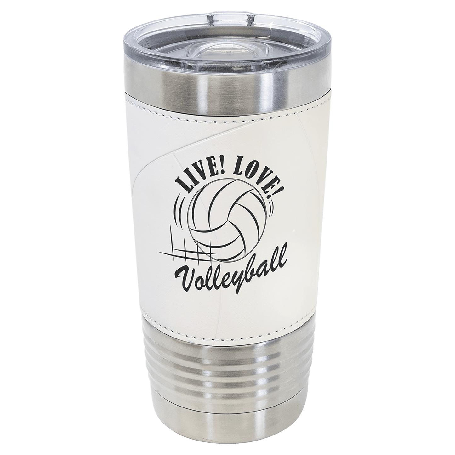 Your Logo on a 20oz Volleyball Tumbler with Slider Lid