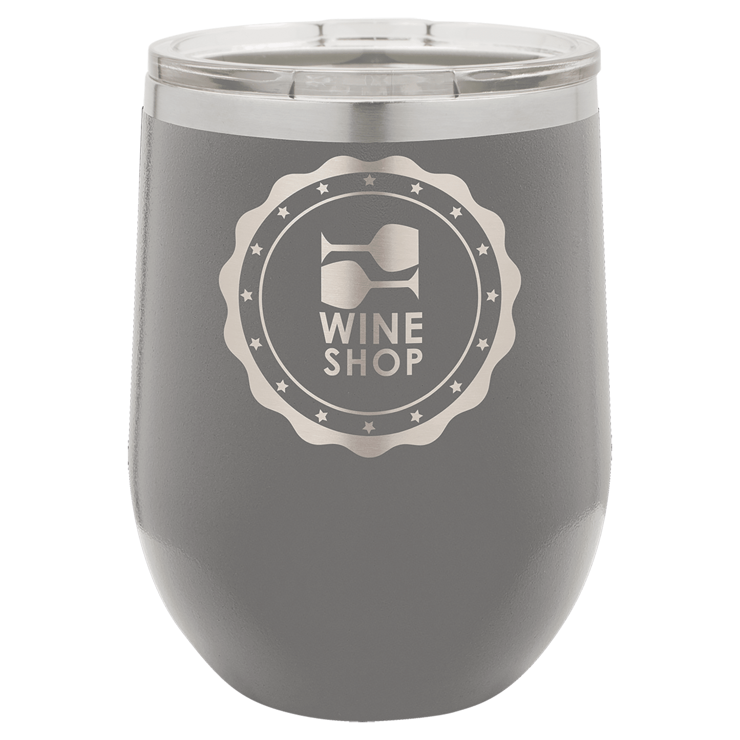 Your Logo on a 12oz Stemless Insulated Wine Tumbler with Lid