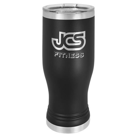 Your Logo on a 20oz Pilsner Tumbler with Clear Lid