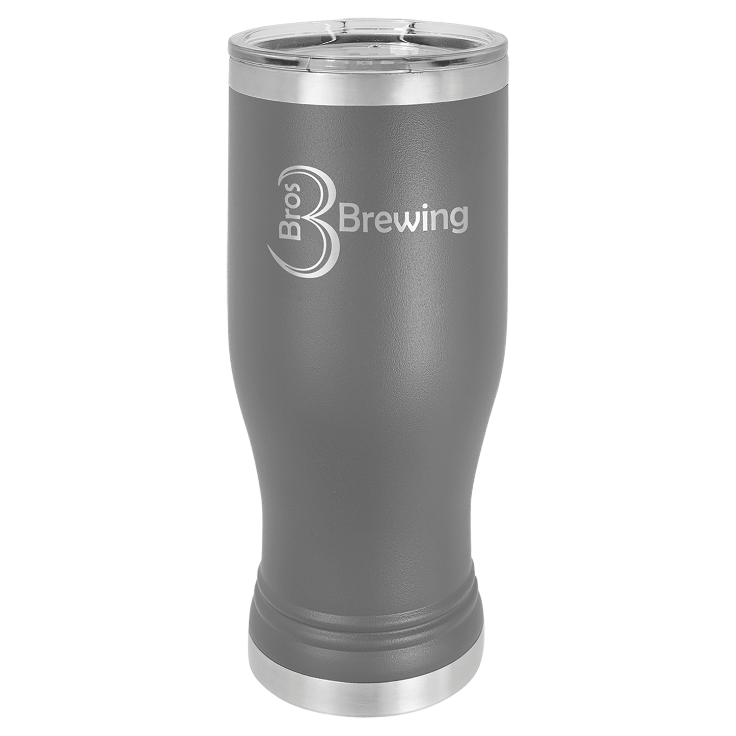 Your Logo on a 20oz Pilsner Tumbler with Clear Lid