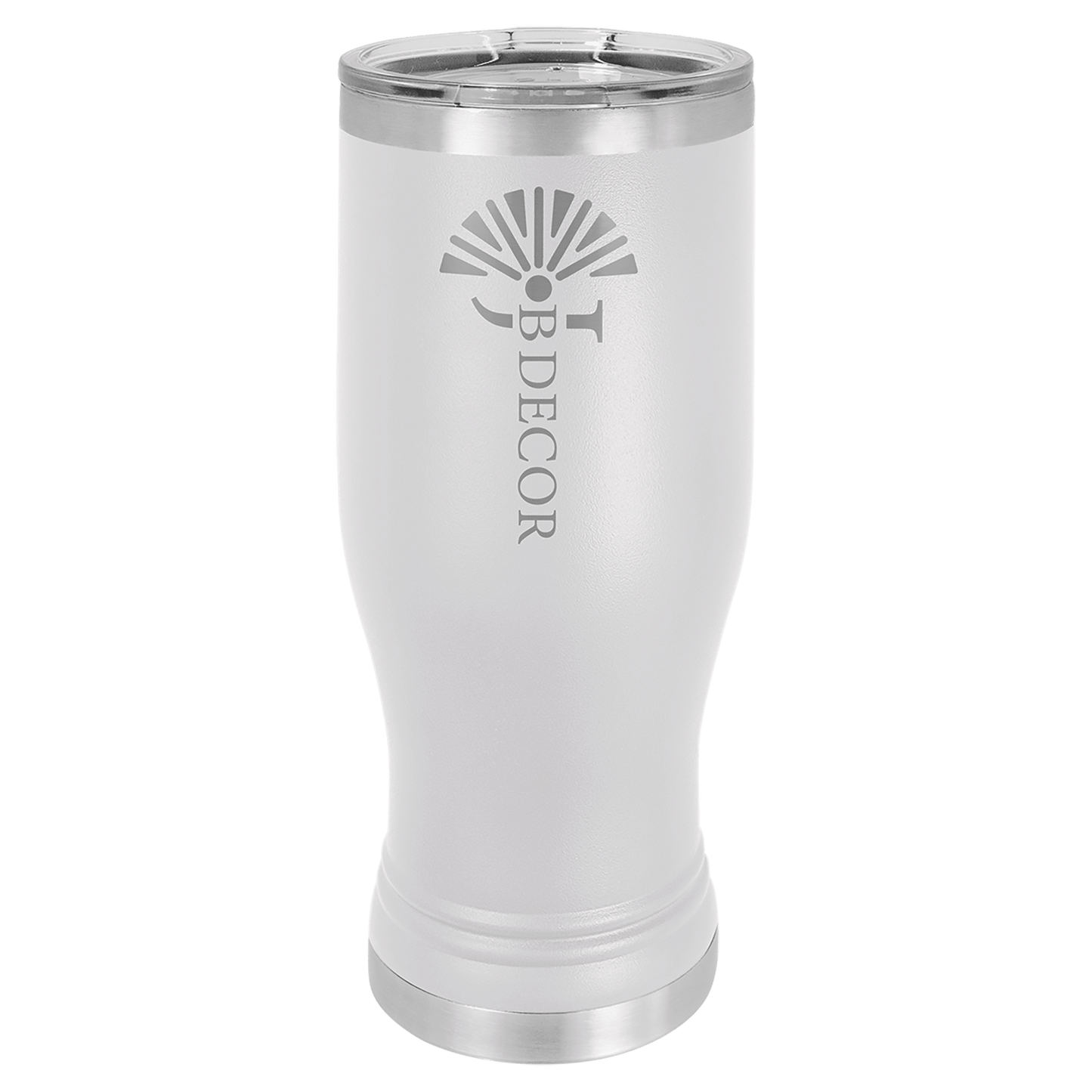 Your Logo on a 20oz Pilsner Tumbler with Clear Lid