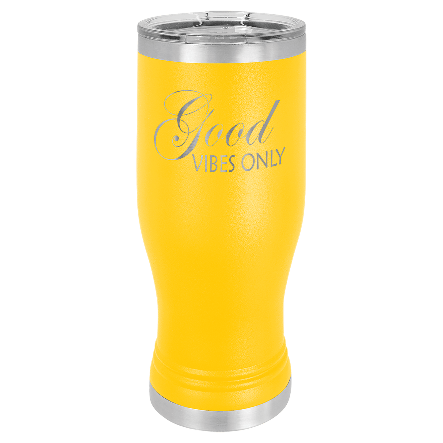 Your Logo on a 20oz Pilsner Tumbler with Clear Lid