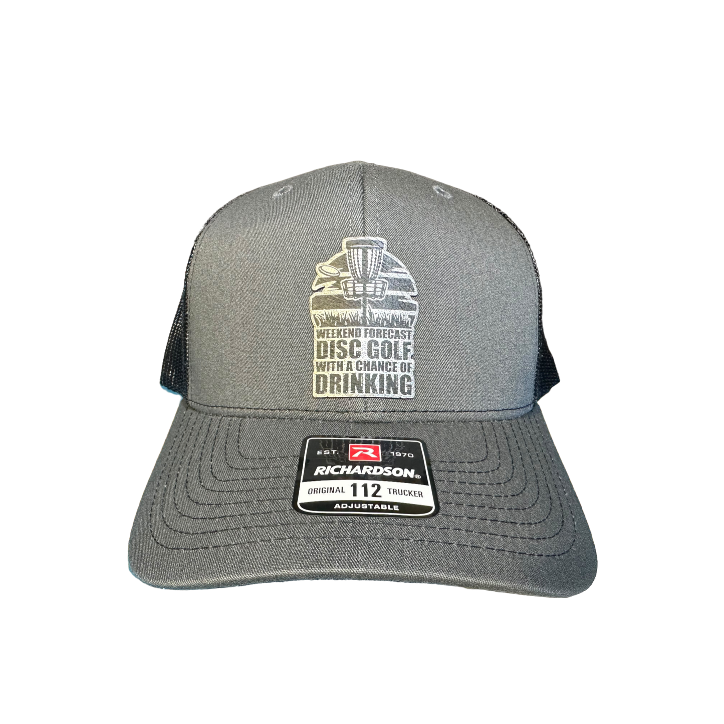 Disc Golf Weekend Forecast Disc Golf with a Chance of Drinking Patch Hat