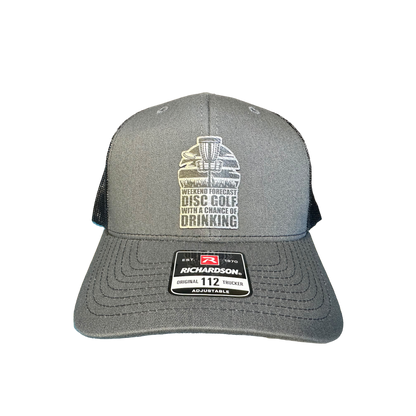 Disc Golf Weekend Forecast Disc Golf with a Chance of Drinking Patch Hat