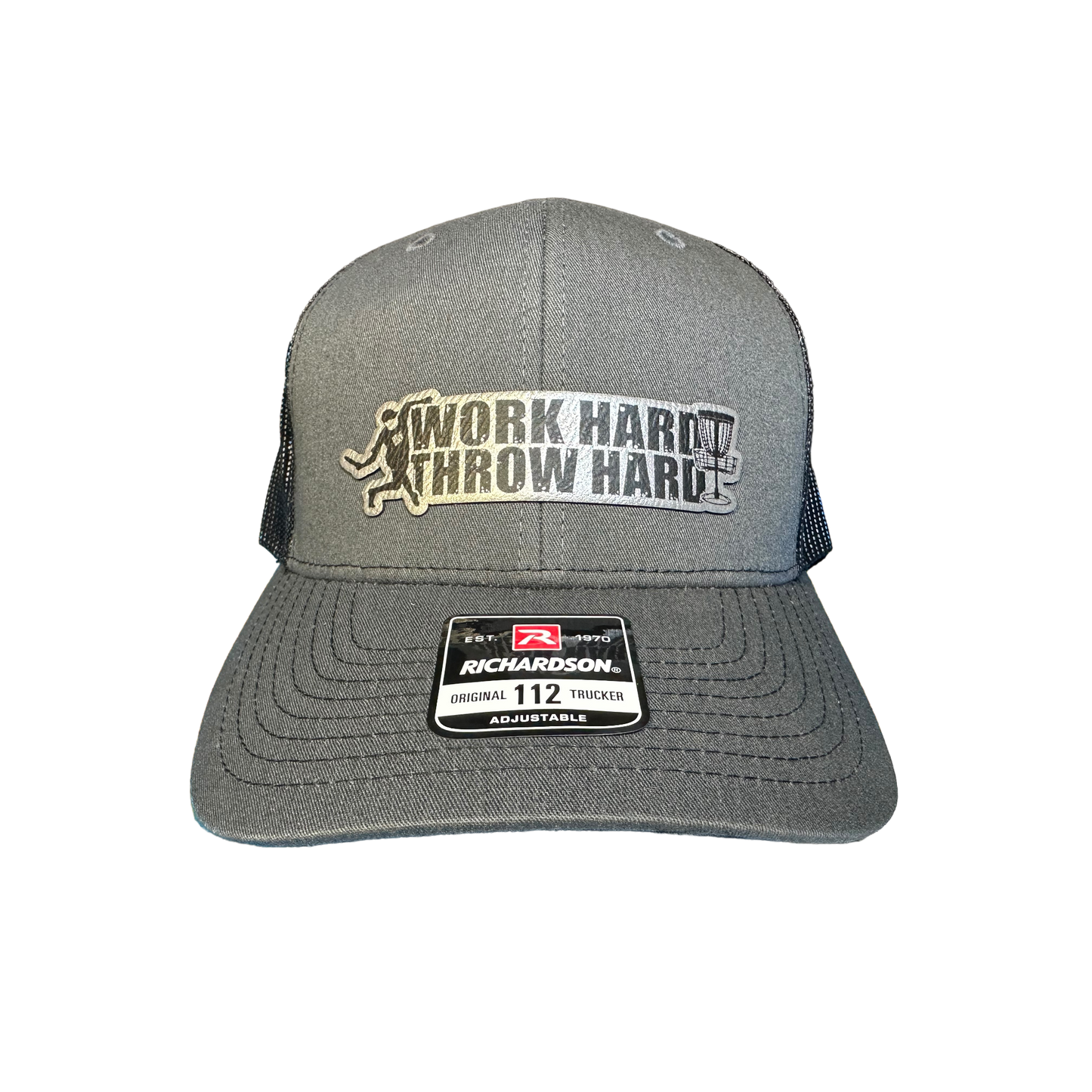 Disc Golf Work Hard, Throw Hard Patch Hat