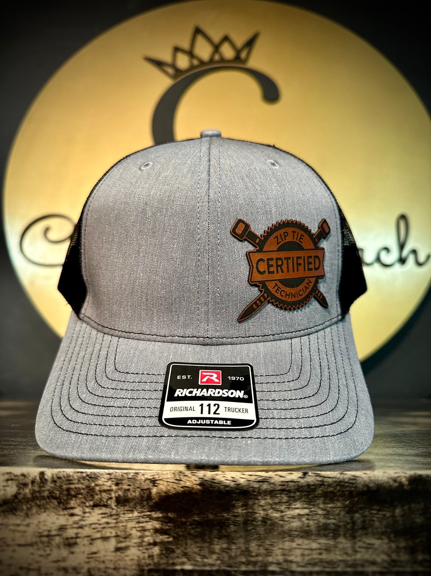 Certified Zip Tie Technician Round Logo Patch Hat