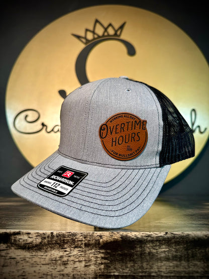 Working All Day Overtime Hours for Bullshit Pay Patch Hat