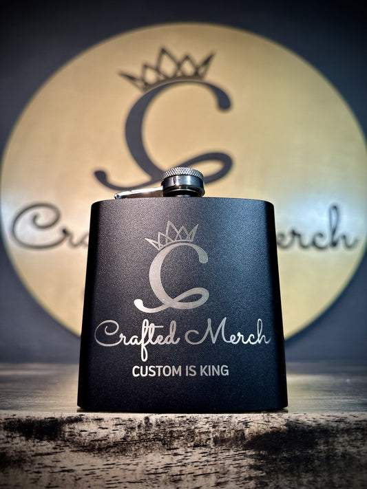 Your Logo on a 6oz Stainless Flask