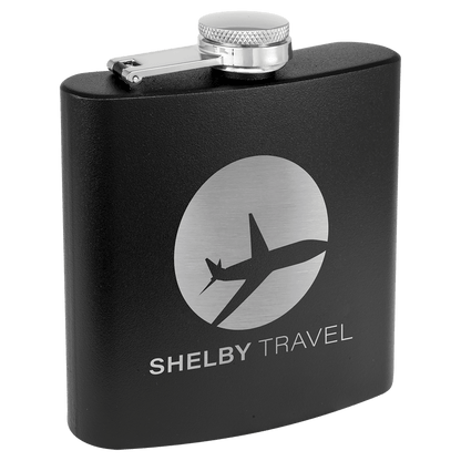 Your Logo on a 6oz Stainless Flask