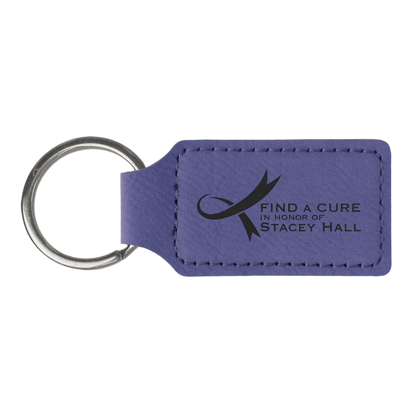 Your Logo on Rectangle Leatherette Keychain