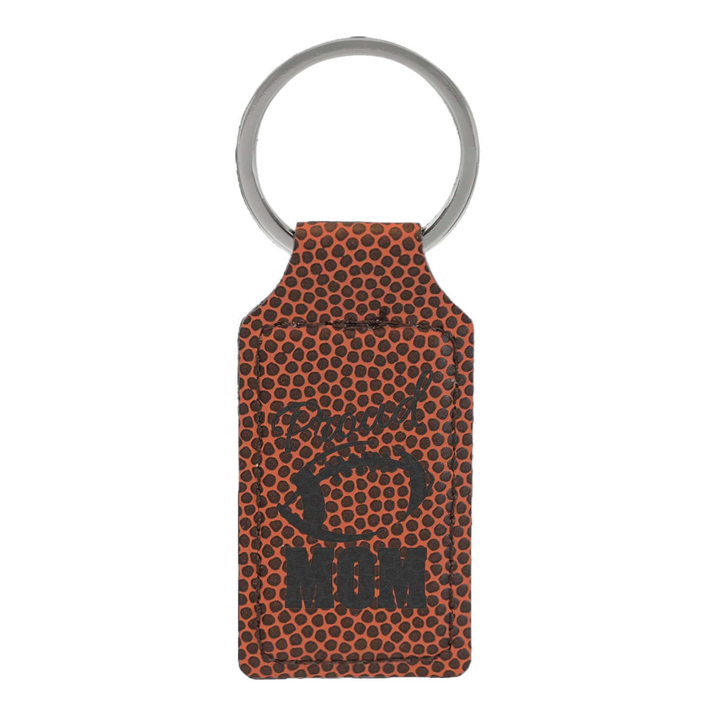 Your Logo on Rectangle Leatherette Keychain