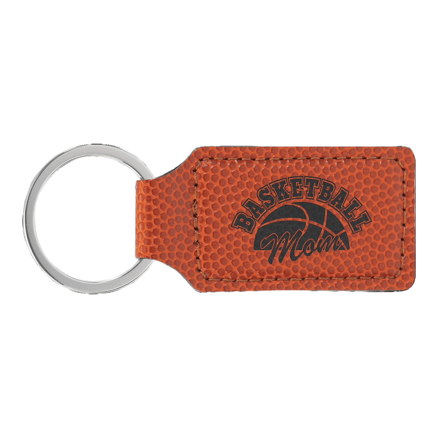 Your Logo on Rectangle Leatherette Keychain