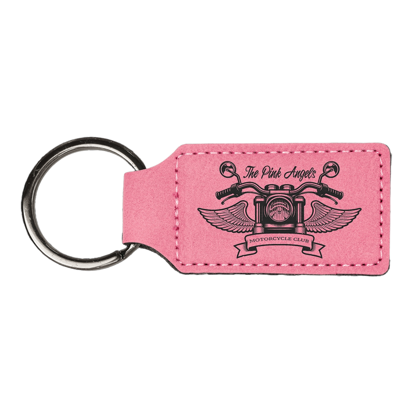 Your Logo on Rectangle Leatherette Keychain