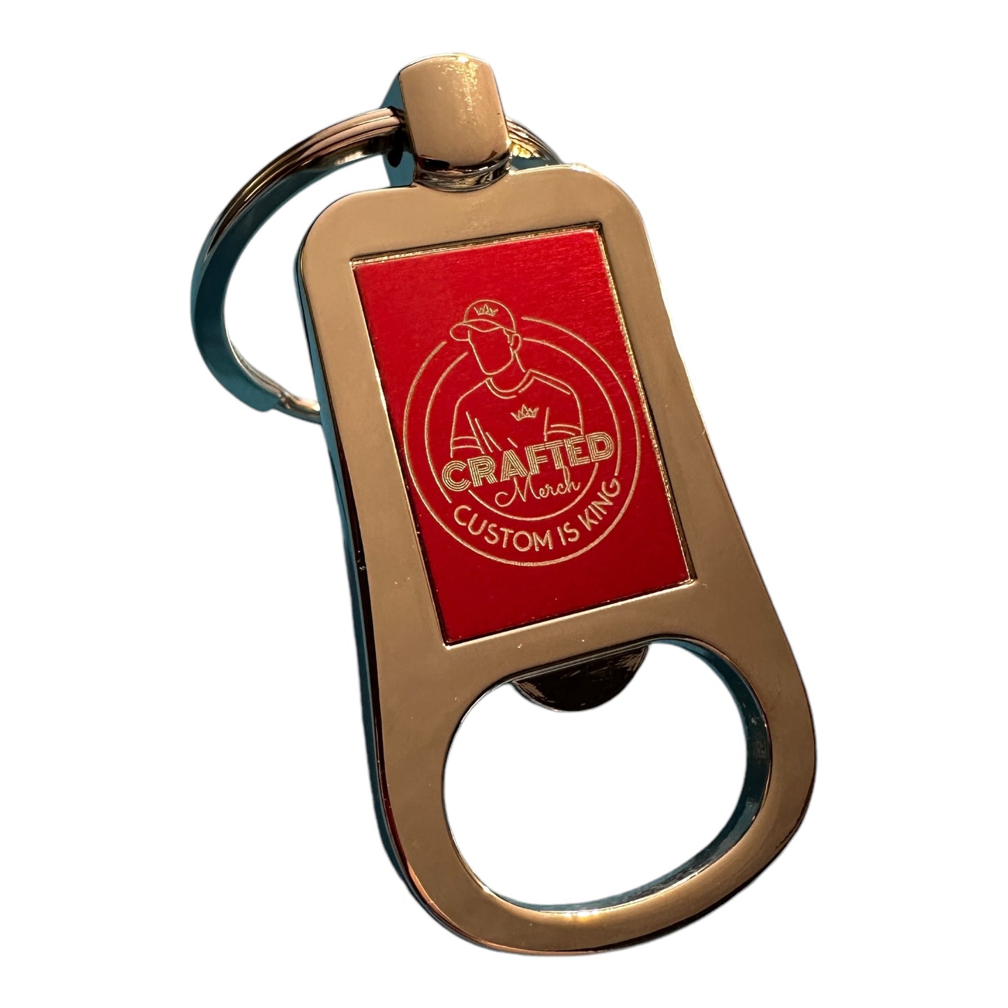 Your Logo on Stainless Anodized Aluminum Bottle Opener Keychain