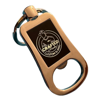 Your Logo on Stainless Anodized Aluminum Bottle Opener Keychain