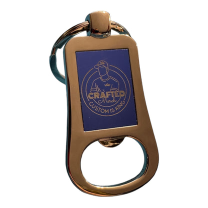 Your Logo on Stainless Anodized Aluminum Bottle Opener Keychain