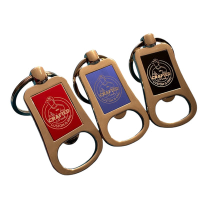 Your Logo on Stainless Anodized Aluminum Bottle Opener Keychain