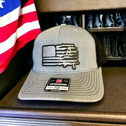 American Flag Guns Patch Hat