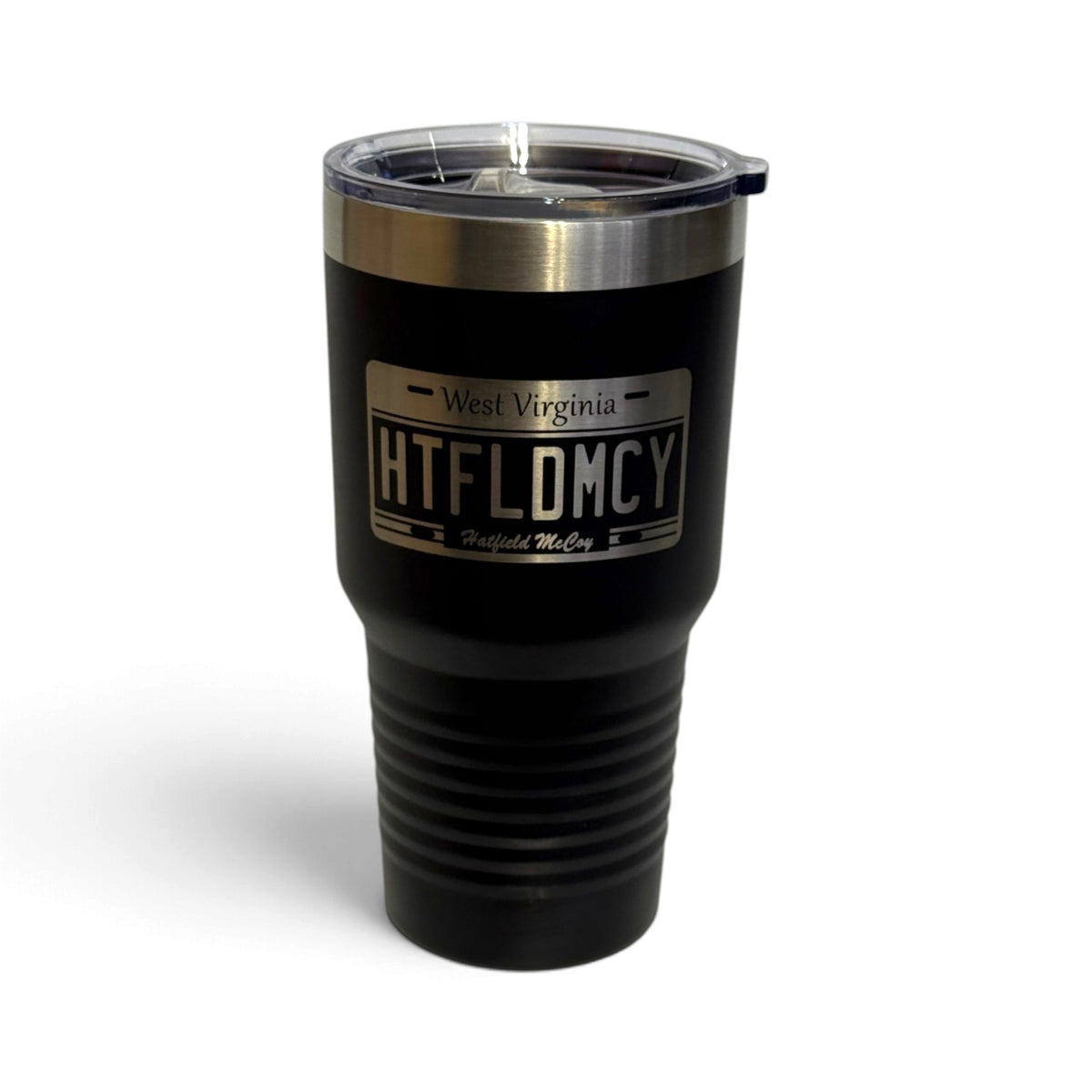 West Virginia License Plate Hatfield McCoy Insulated Stainless Steel Tumbler with Slider Lid