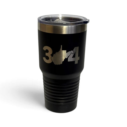 West Virginia WV 304 Insulated Stainless Steel Tumbler with Slider Lid