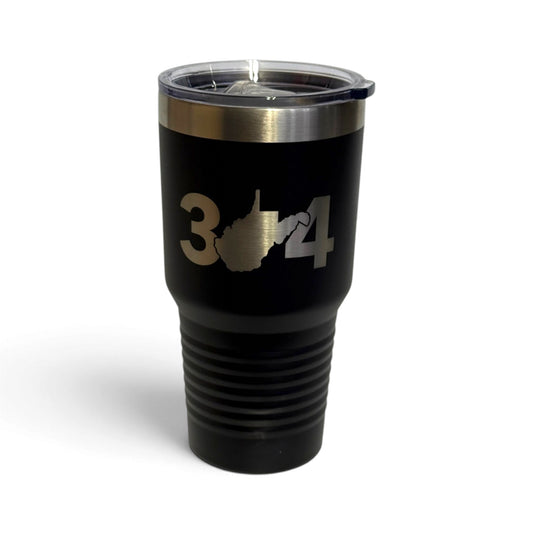 West Virginia WV 304 Insulated Stainless Steel Tumbler with Slider Lid