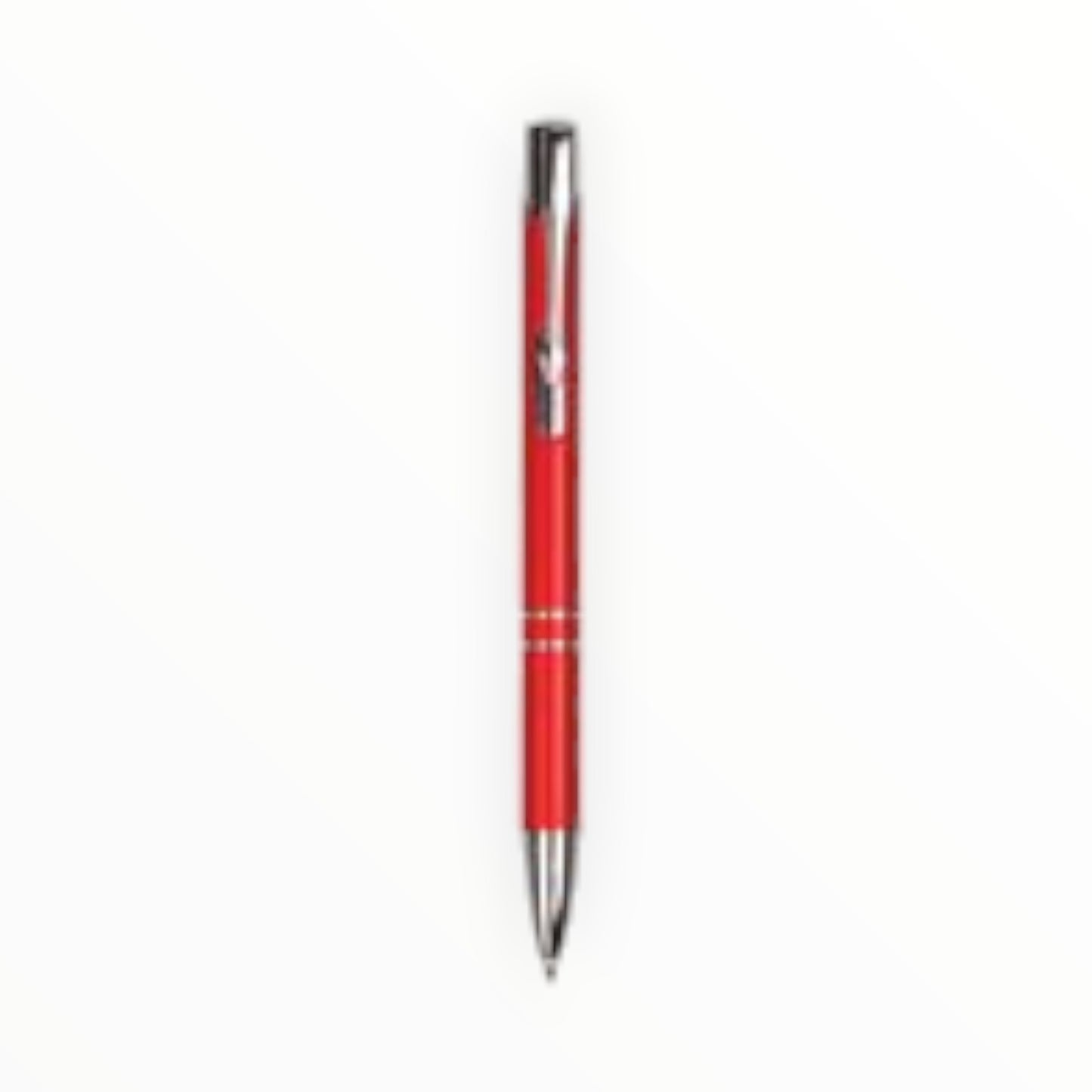 Anodized Aluminum Metal Click Top Gloss Ballpoint Pen Black Ink with Your Logo, Branding, or Contact Info