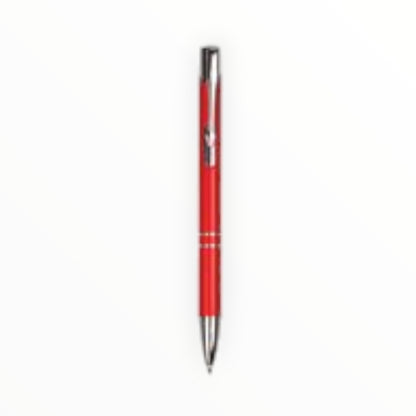 Anodized Aluminum Metal Click Top Gloss Ballpoint Pen Black Ink with Your Logo, Branding, or Contact Info