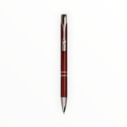 Anodized Aluminum Metal Click Top Gloss Ballpoint Pen Black Ink with Your Logo, Branding, or Contact Info