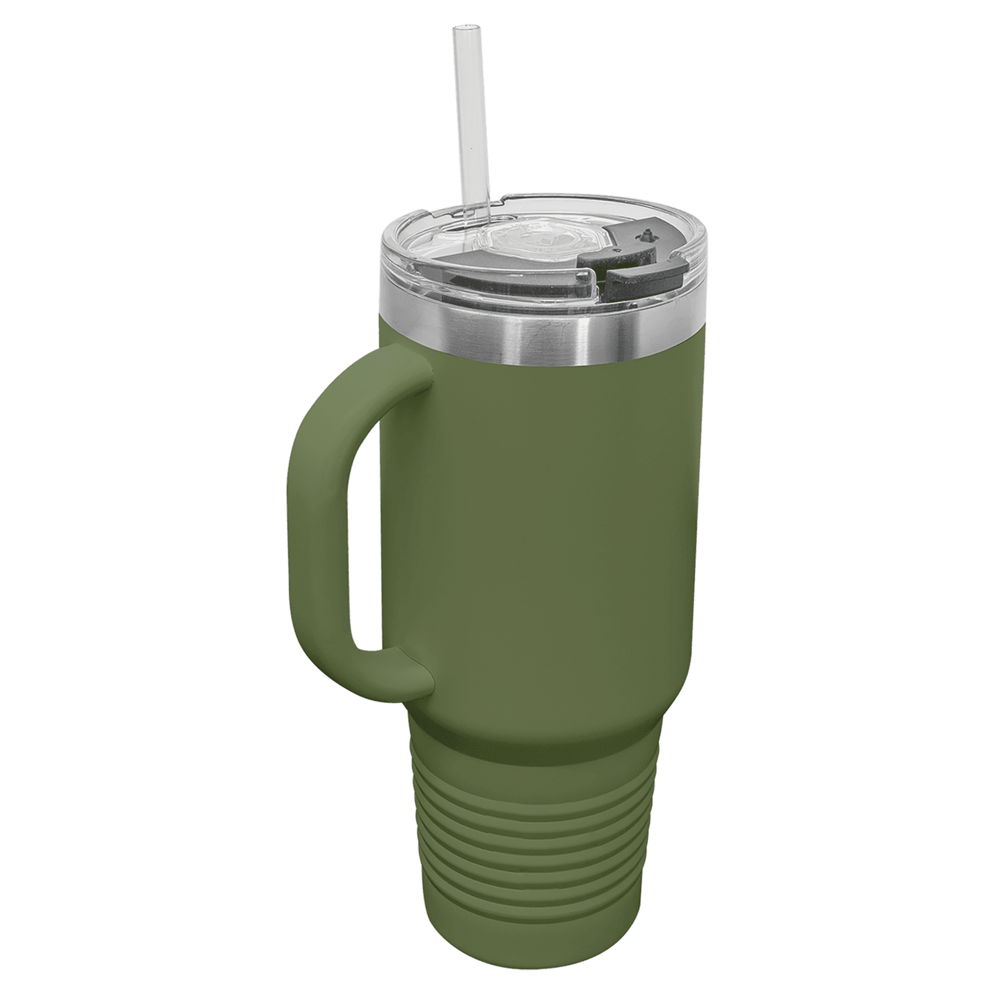 Your Logo on a Stainless Insulated 40oz Tumbler with Handle, Straw, & Lid