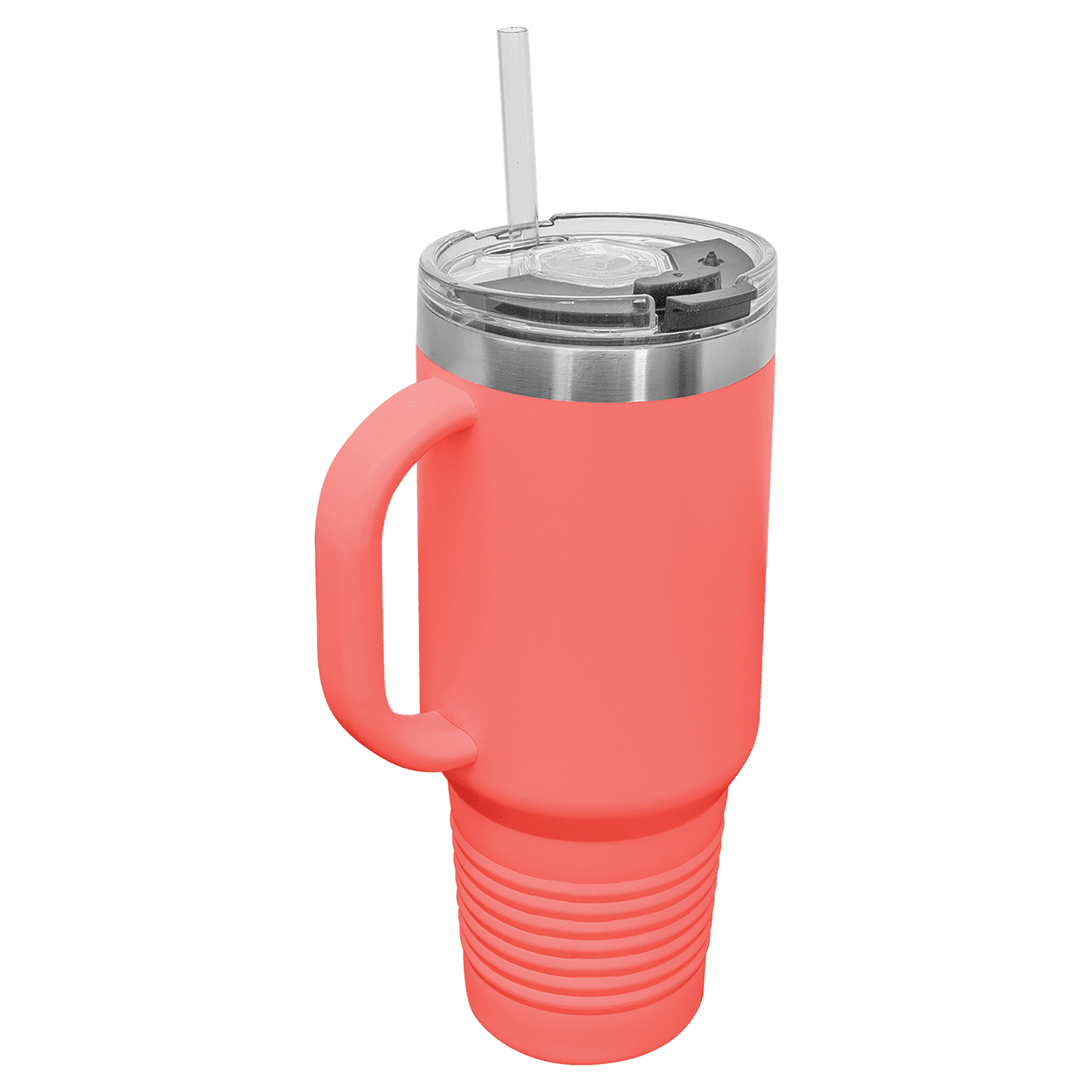 Your Logo on a Stainless Insulated 40oz Tumbler with Handle, Straw, & Lid