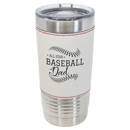 Your Logo on a 20oz Baseball Tumbler with Slider Lid