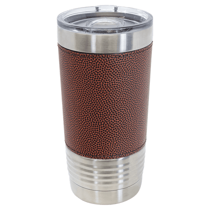 Your Logo on a 20oz Football Tumbler with Slider Lid