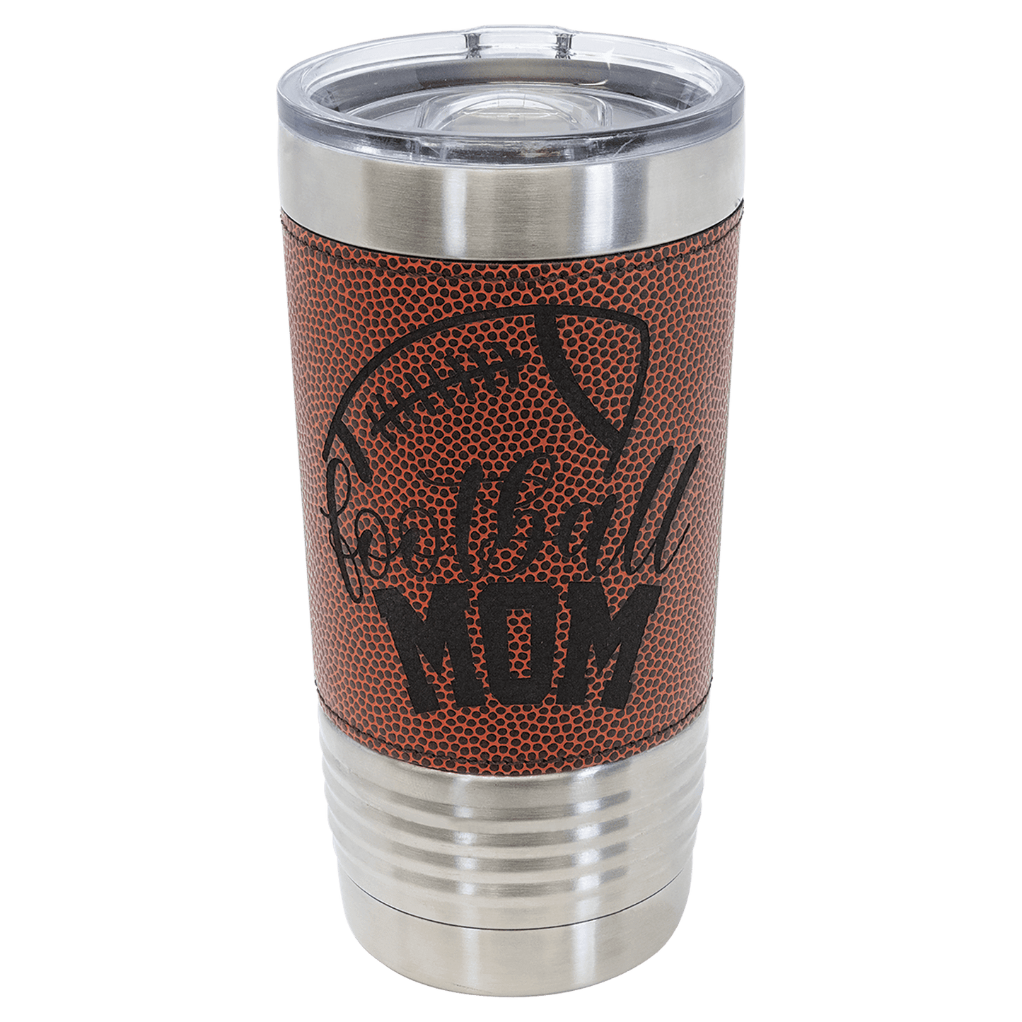 Your Logo on a 20oz Football Tumbler with Slider Lid