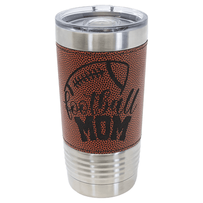 Your Logo on a 20oz Football Tumbler with Slider Lid