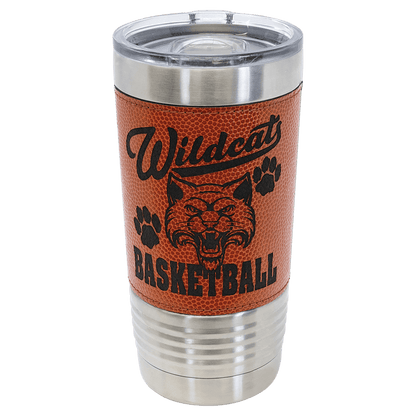 Your Logo on a 20oz Basketball Tumbler with Slider Lid