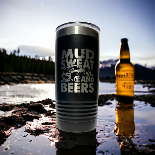 Mud Sweat And Beers 20oz Insulated Tumbler with Clear Slider Lid