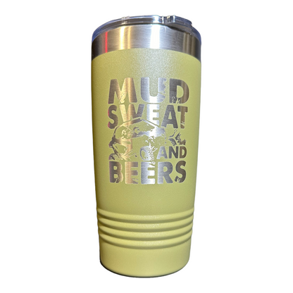 Mud Sweat And Beers 20oz Insulated Tumbler with Clear Slider Lid