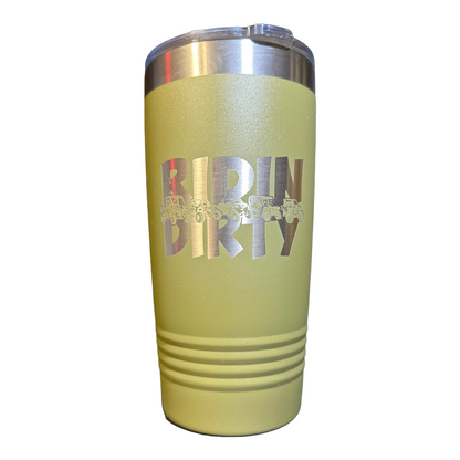 Ridin Dirty UTV SXS 20oz Tumbler with Clear Slider Lid