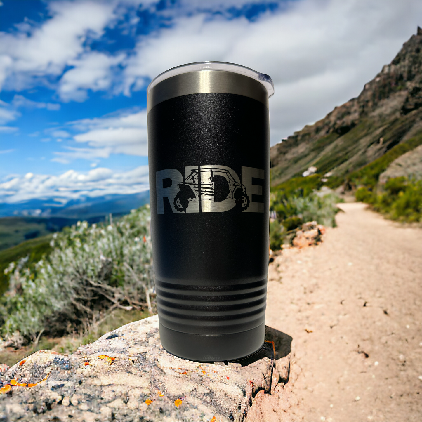 RIDE UTV SXS Side By Side 20oz Insulated Tumbler with Clear Slider Lid