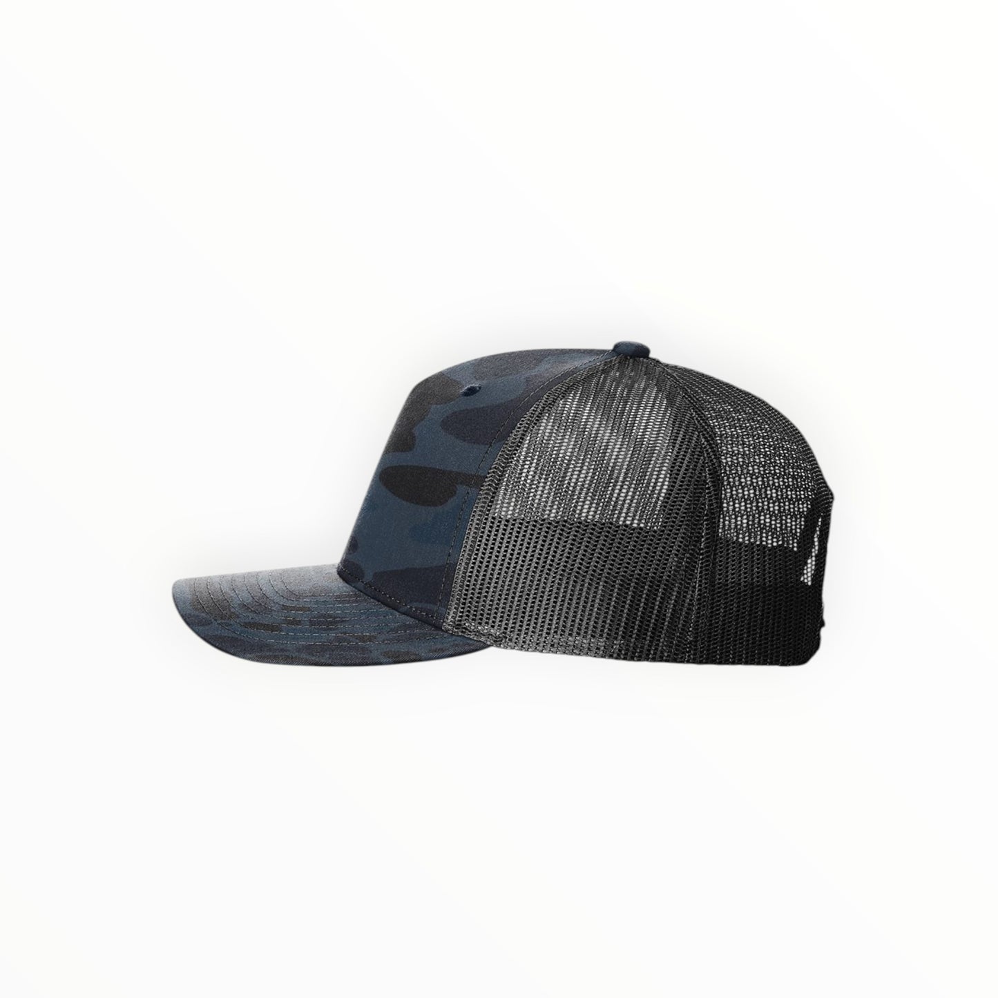 Your Logo on a Richardson 112 Printed Camo Five Panel Trucker Hat