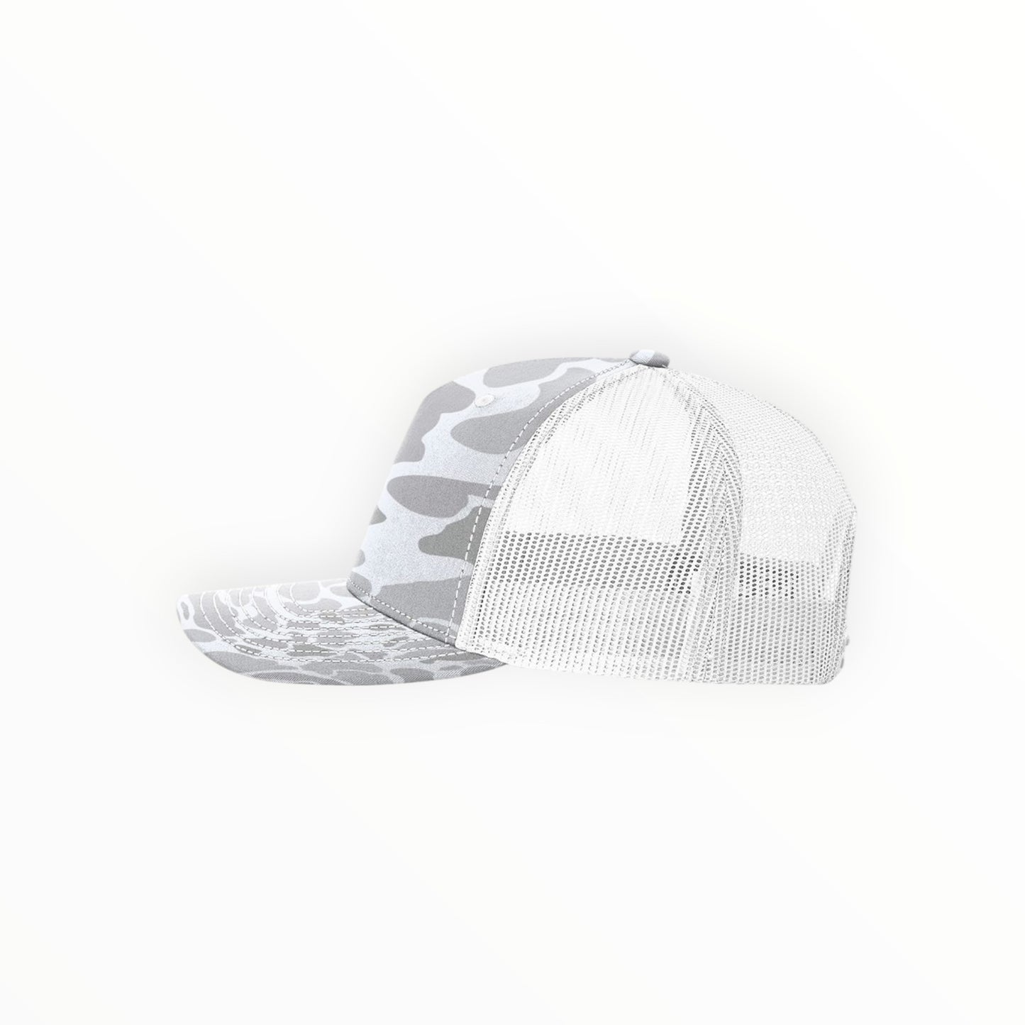 Your Logo on a Richardson 112 Printed Camo Five Panel Trucker Hat