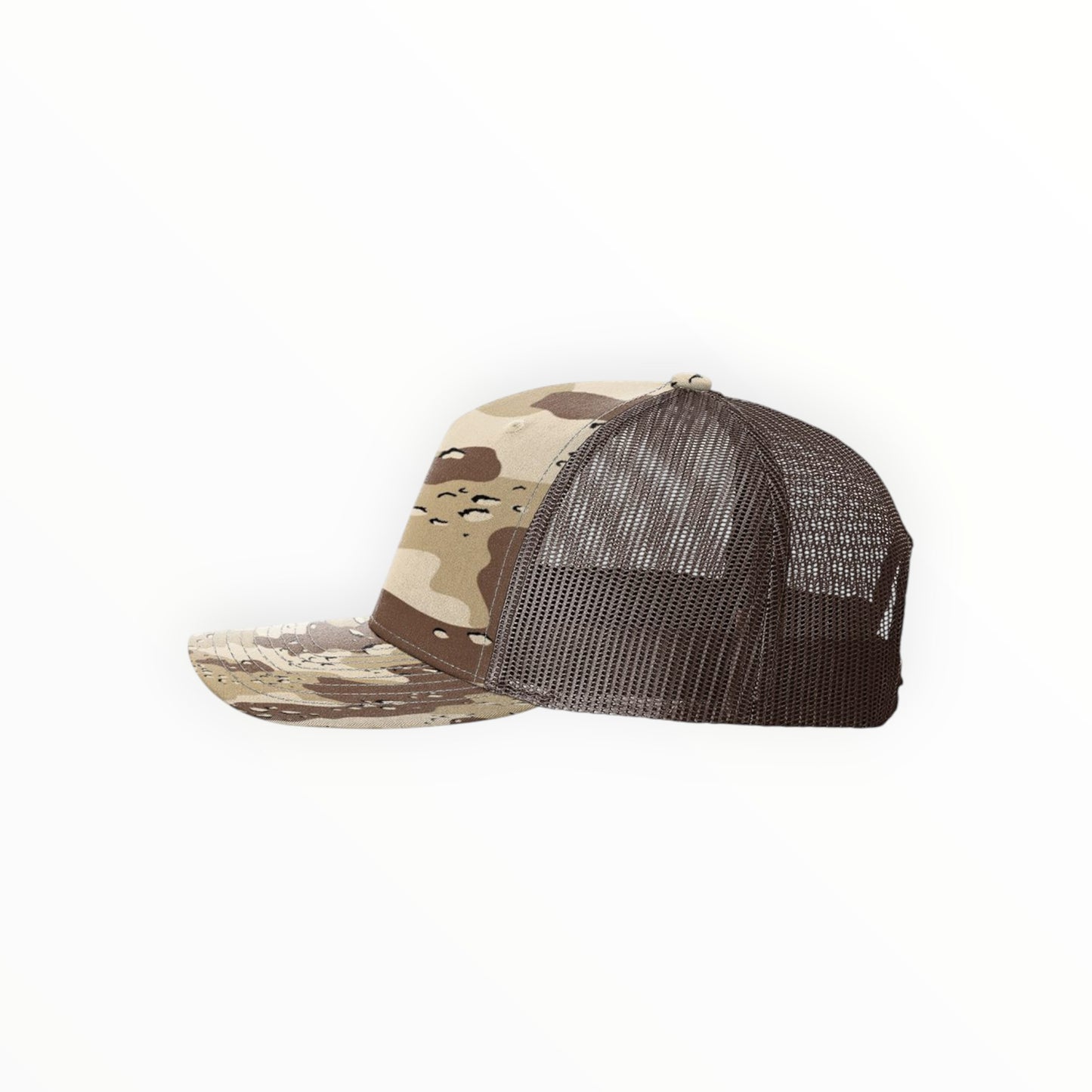 Your Logo on a Richardson 112 Printed Camo Five Panel Trucker Hat