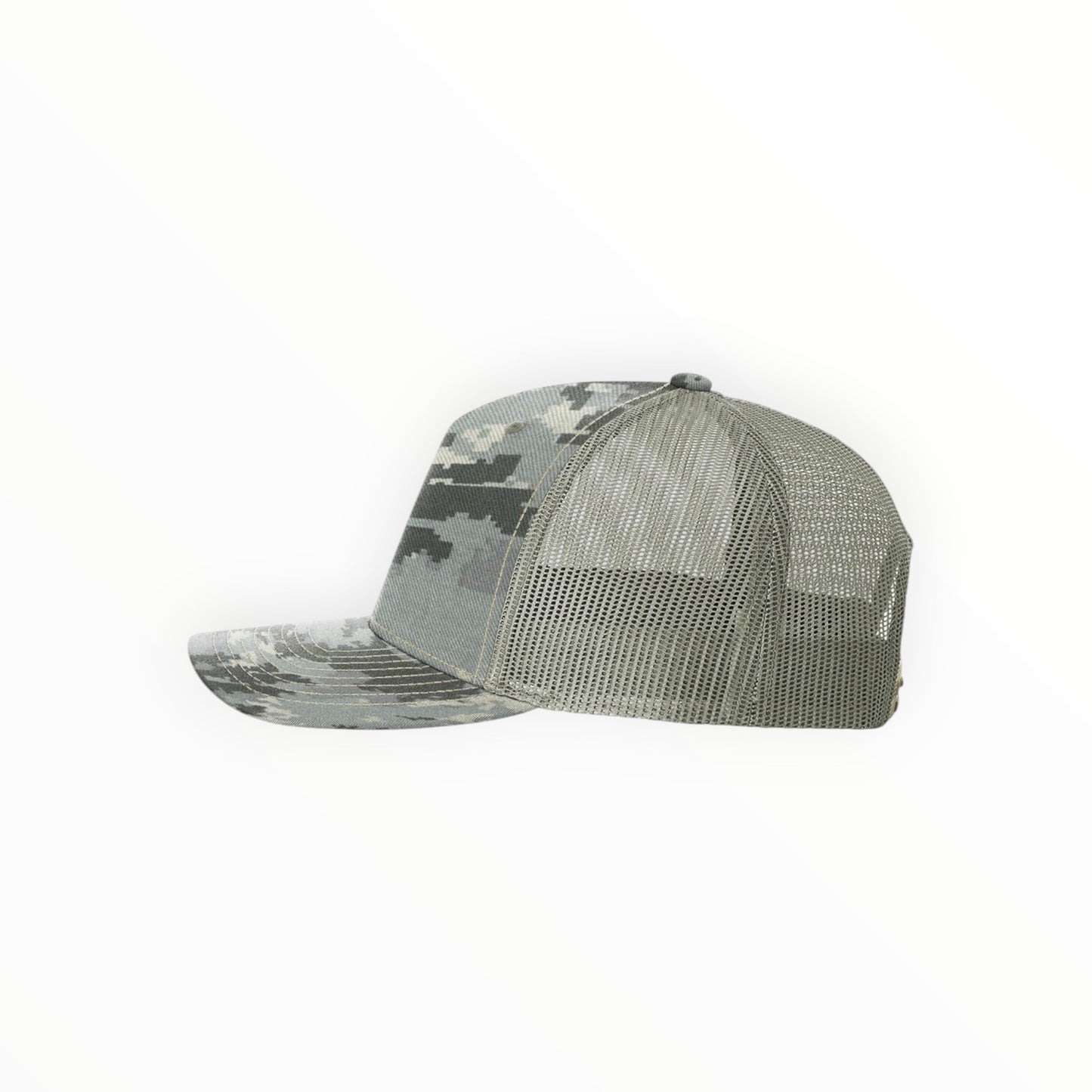 Your Logo on a Richardson 112 Printed Camo Five Panel Trucker Hat