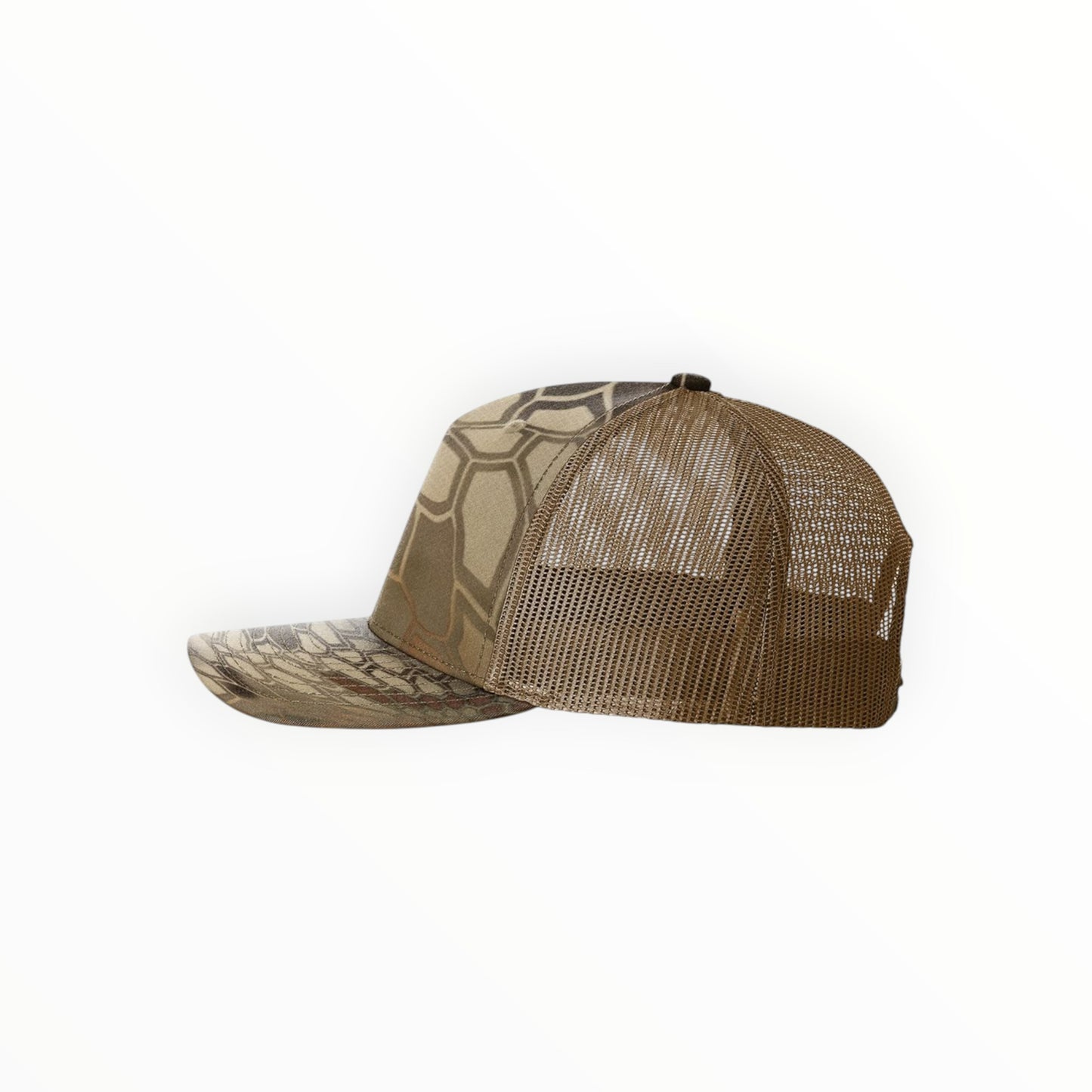 Your Logo on a Richardson 112 Printed Camo Five Panel Trucker Hat