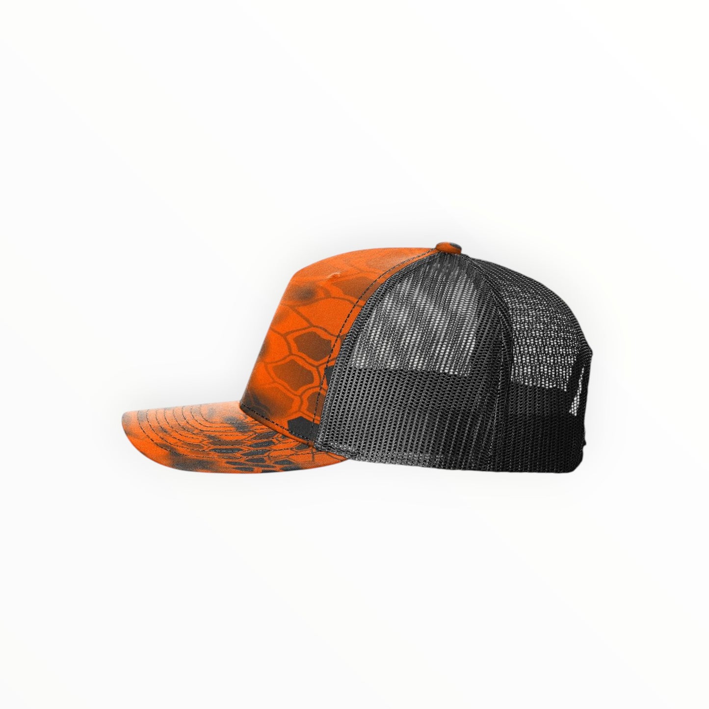 Your Logo on a Richardson 112 Printed Camo Five Panel Trucker Hat